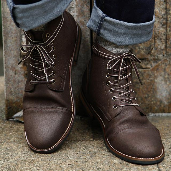 Shoes - High Quality Men's Vintage British Style Martin Boots