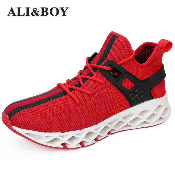 Men's Shoes - Breathable Mesh Comfortable Outdoor Lace-up Athletic Sports Male Sneakers