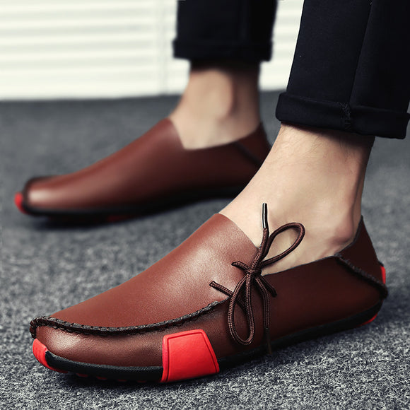 Men's Shoes - New Mens Handmade Moccasins Soft Leather Slip On Shoes