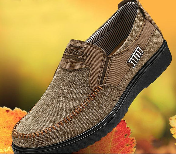 Men's Shoes - Large Size Hand Stitching Slip On Casual Shoes For Men