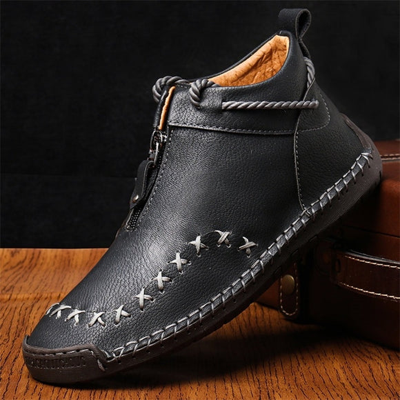 Men's Shoes - Fashion New Leather Warm Boots