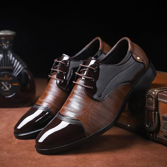 Men's Shoes - 2019 New Men's Luxury Soft Leather Oxford Business Dress Shoes