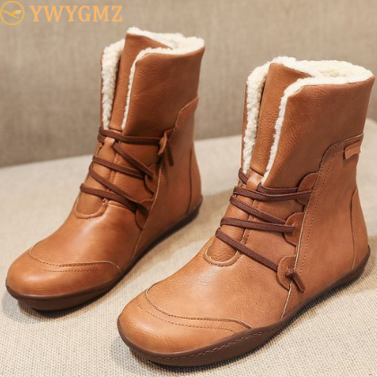 Jollmall Women Shoes - Winter Plush Ankle Waterproof Warm Snow Boots
