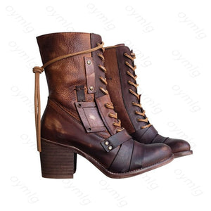Women Outdoor Lace-up Ankle Boots