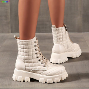 Winter New Fashion Women's Lace-up Boots