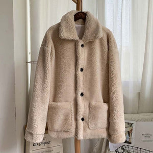 2021 Winter Thicken Warm Teddy Fur Jacket