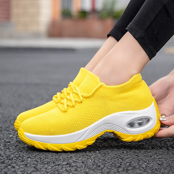 Women Mesh Sock Flats Breathable Casual Platform Sneakers