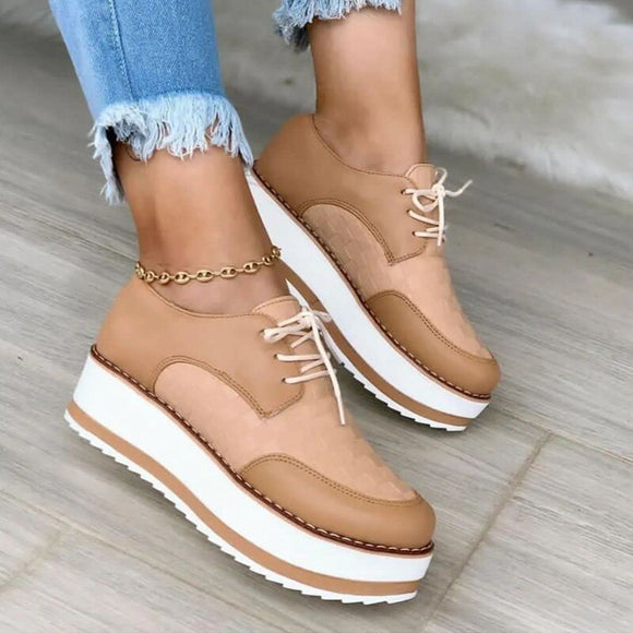Platform Thick Bottom Solid Casual Ladies Loafers