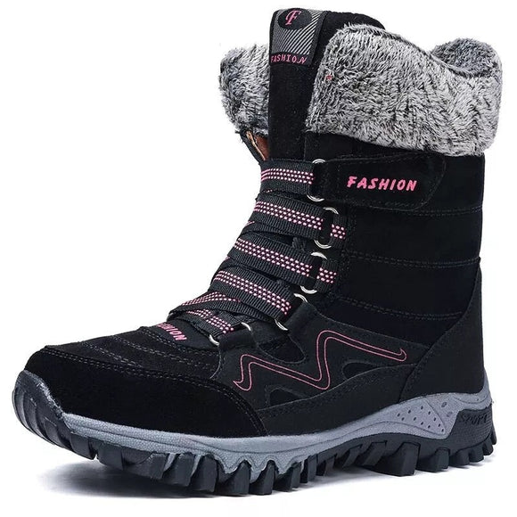 Fashion Suede Leather Women Snow Boots