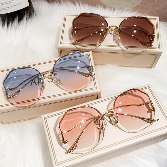 2022 Fashion Tea Gradient Women Sunglasses