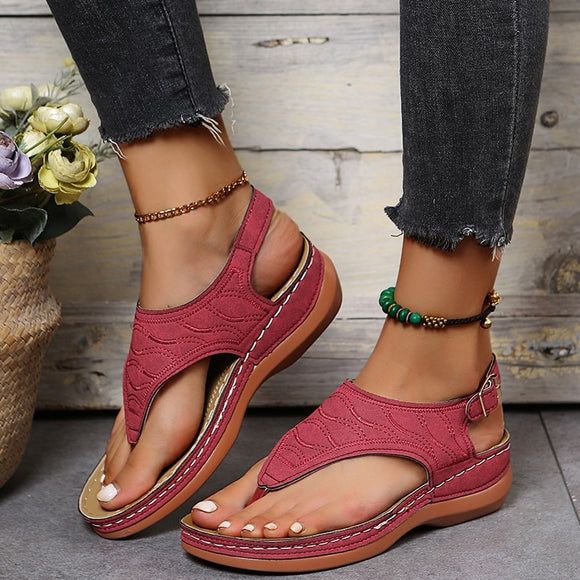 Women's Open Toe Solid Casual Sandals