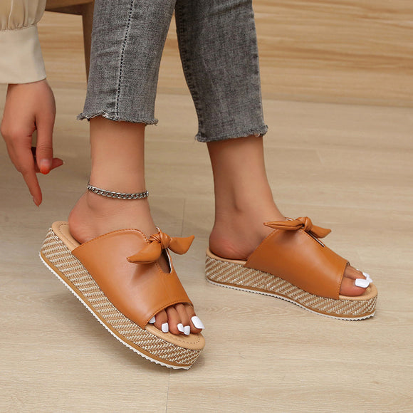 Women Butterfly-knot Casual Summer Slippers