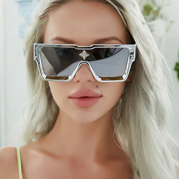 Luxury Crystal Oversized Women Square Sunglasses