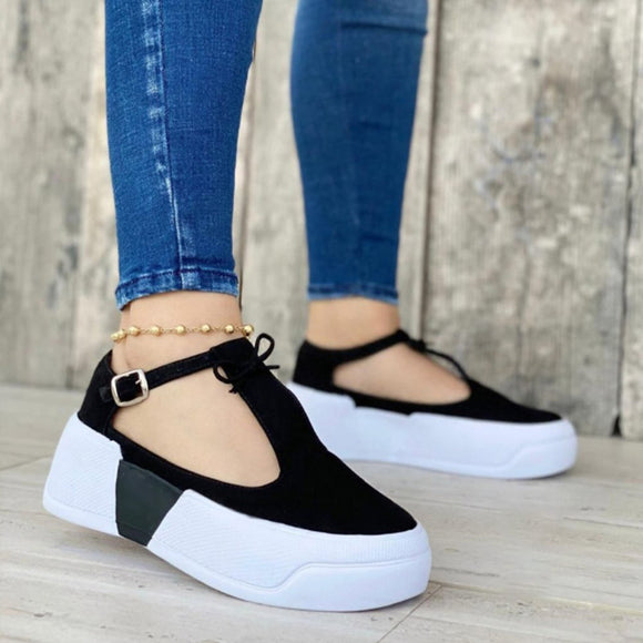 Summer Outdoors Round Toe T-Strap Buckle Casual Shoes