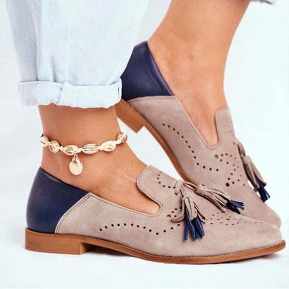 Woman Fashion Tassel Round Toe Shoes