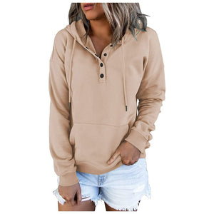 Solid Color Oversized Hooded Sweatshirt