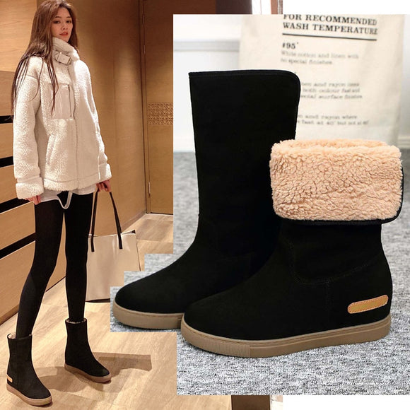 Fashion Women Height Increasing Snow Boots