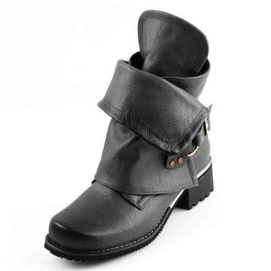 Boot - Women's Vintage Combat Punk Ankle Boots