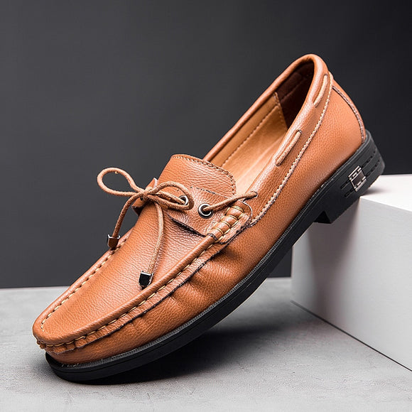 Jollmall Men Shoes - Genuine Leather Moccasins Homme Driving Shoes