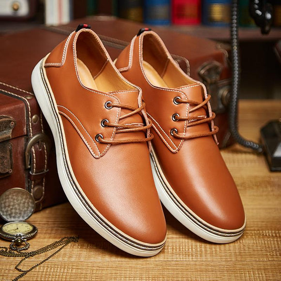 Men's Casual Shoes - Geniune Leather Fashion Comfortable Business Office Men Flats Footwear(Buy 2 Get 5% off, 3 Get 10% off Now)