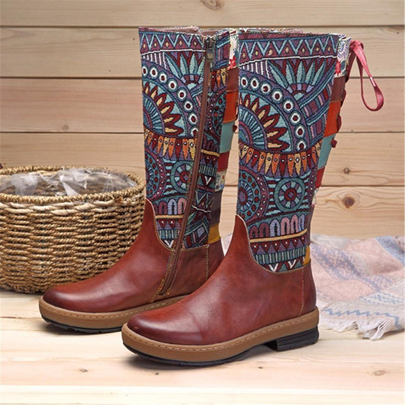Women's Boot - Retro Genuine Leather Motorcycle Boots