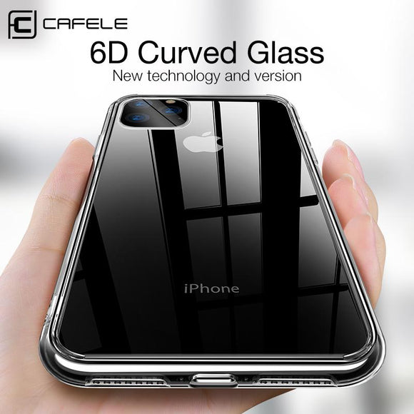 Phone Case - Tempered Glass and TPU Edge Case Cover for iPhone 11