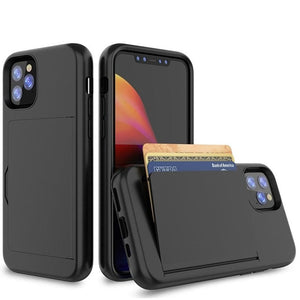 Jollmall Phone Case - Armor Card Slot Cover for iPhone
