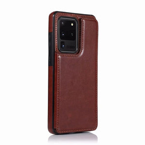 Jollmall Phone Case - Leather Shell Card Slot Phone Case For Samsung Galaxy S20