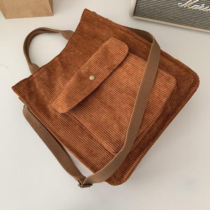 Women Vintage Shopping Bags With Outside Pocket