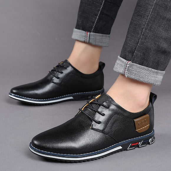 Jollmall Men Shoes - Leather Loafers Men Moccasin Fashion Sneakers