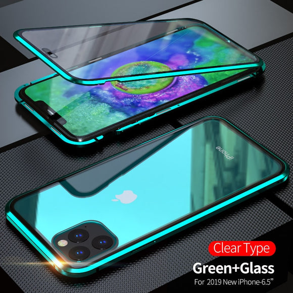 Phone Case - Magnetic Luxury Shockproof Tempered Glass Cover For iPhone