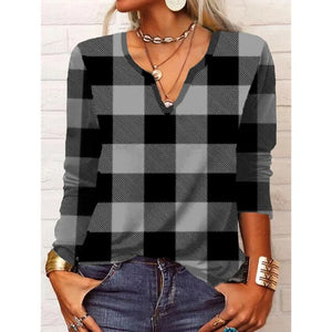 New Women Loose Long Sleeve Sexy V-Neck Pullover