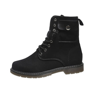 Fashion Solid Women Pocket Boots