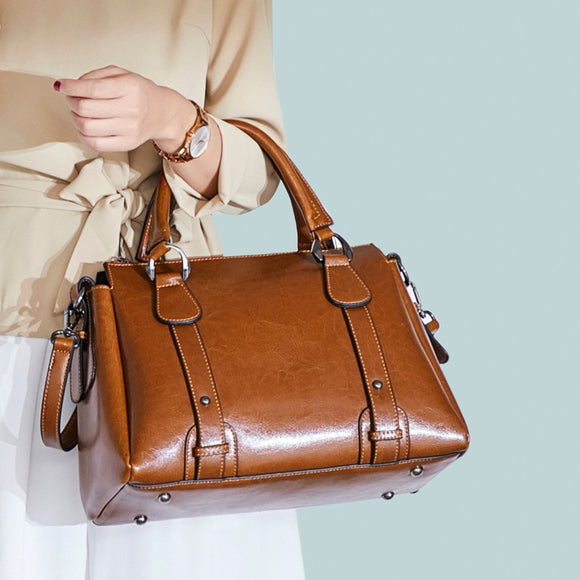 Leather Women Shoulder Cross body Handbag