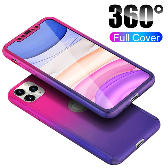 Jollmall Phone Case - Gradient 360° Full Body Cover Case For Iphone