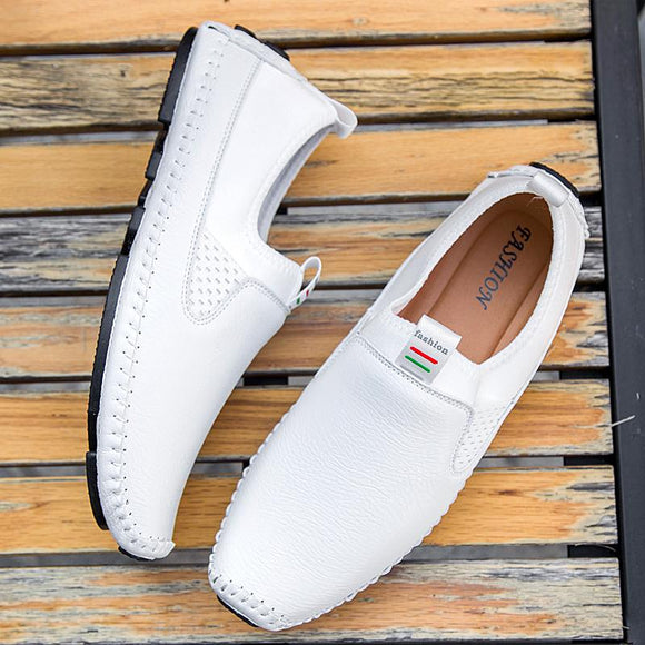 Men's Shoes - Italian Fashion Comfortable Slip On Flat Driving Boat Shoes