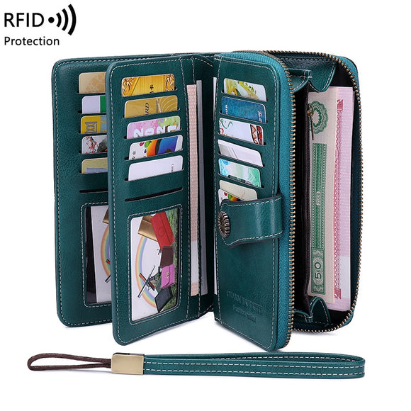 Women Wallet RFID Anti-theft Leather Wallets