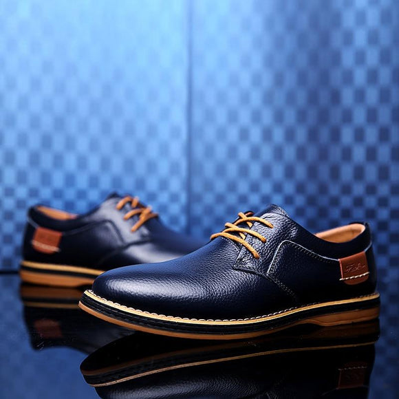 Men's Shoes - Fashion Casual Style Lace Up Oxfords Leather Shoes