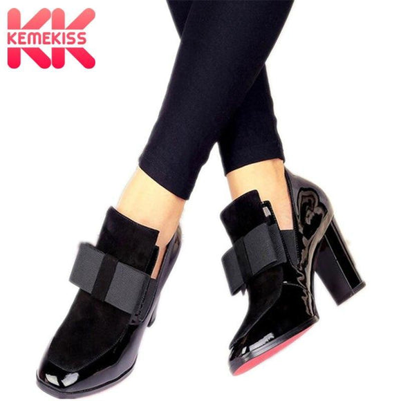 Women Shoes - Square toe Real Leather Ankle Boots