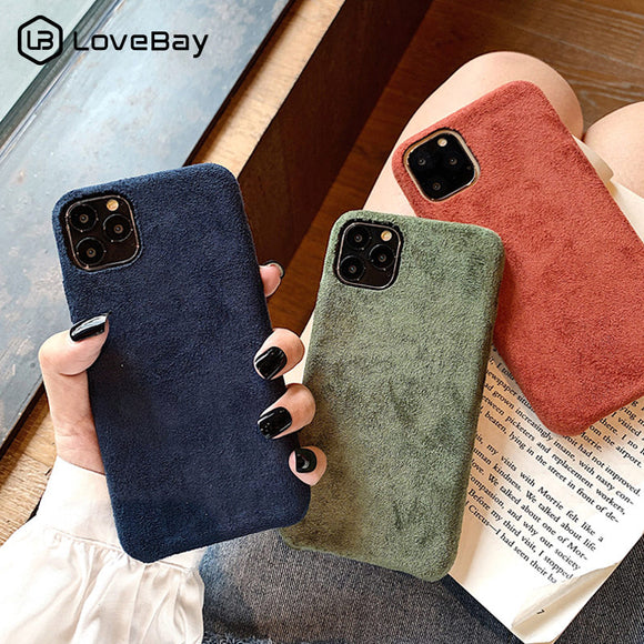 Phone Case - Furry Cloth Solid Color Shell Soft PU Back Cover For iPhone(Buy 2 Get 10% off, 3 Get 15% off Now)