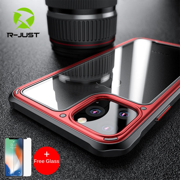 Jollmall Phone Case - Luxury Shockproof Silicone Airbag Transparent Case For iPhone