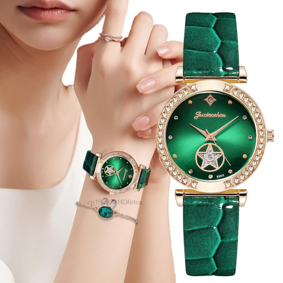 Qualities Diamond Studded Quartz Watch