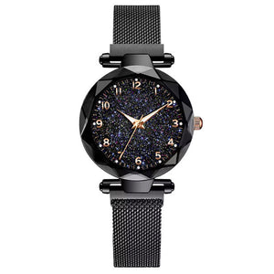 Magnetic Starry Sky Female Clock Quartz Wristwatch