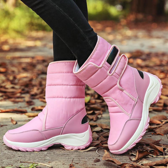 Ladies Winter Warm High Top Wedges Snow Boots