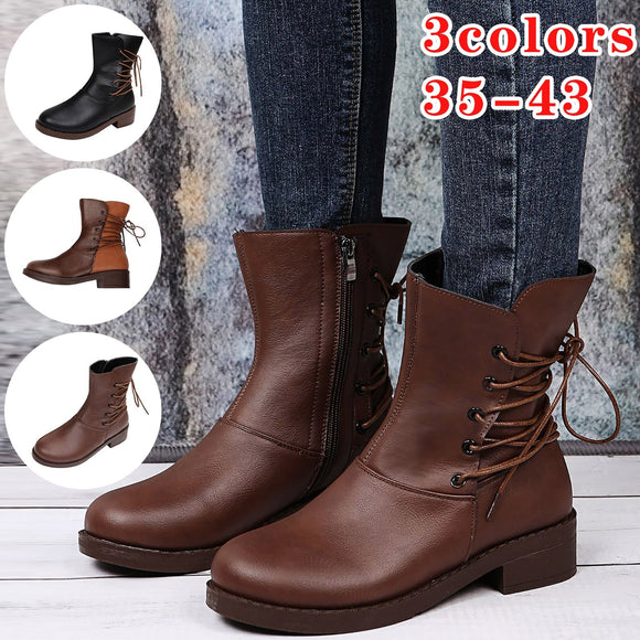 Wild Strap With Thick-soled Stitching Short Boots