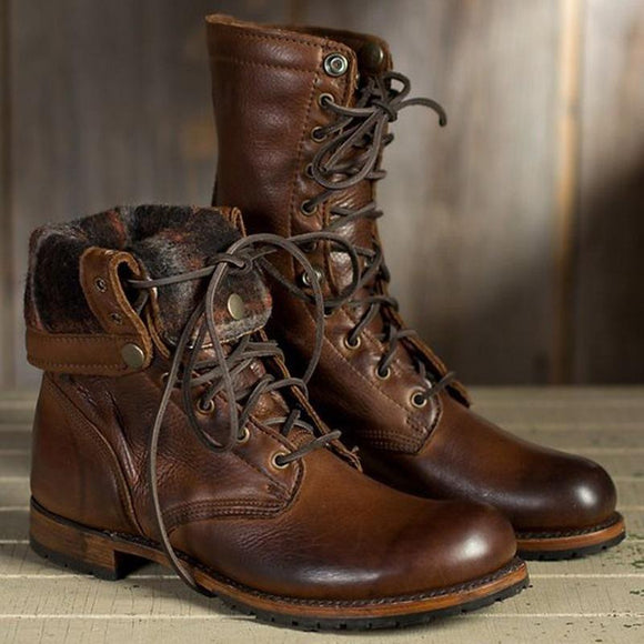 Shoes- Men's Fashion Vintage Leather Ankle Boots