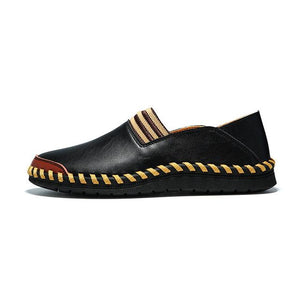 Men's Shoes - Retro Style Handmade Split Leather Casual Shoes
