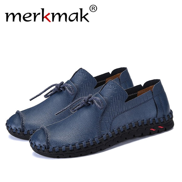 Men's Shoes - Spring Autumn Genuine Leather Slip On Men's Flats Footwear(Buy 2 Get 10% off, 3 Get 15% off Now)