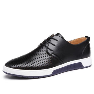 Shoes - 2018 New Leather Men Breathable Casual Shoes