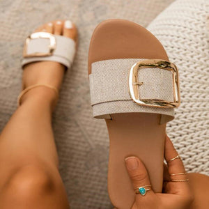 Woman Feminino Fashion Buckle Peep Toe Sandals